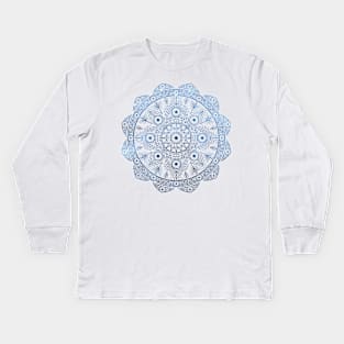 Sky Mandala Kids Long Sleeve T-Shirt